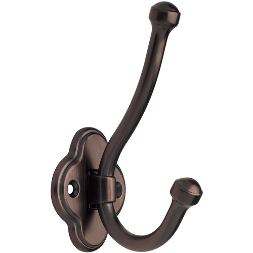 Liberty Hardware 137246 Ruavista Coat and Hat Hook 1-Pack Bronze with Copper Highlights